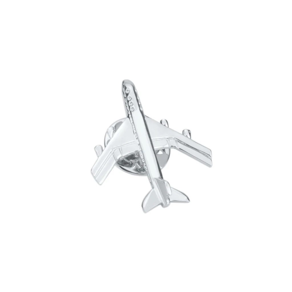 2pcs Novelty Airplane Jet Button Pin Collar Clip Brooch Badge Jewelry Gift