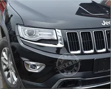 ABS chrome headlights lamp frame trim cover exterior mouding Car Accessories for jeep grand cherokee SRT 2014 2015