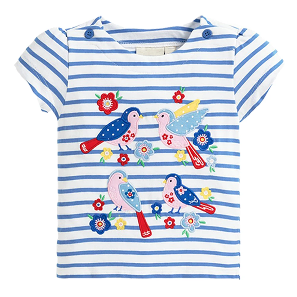 

Kidsalon 2019 Girls T shirt Baby Girl Summer Clothes Cotton Short Sleeve Unicorn T-shirt with Animal Pattern Kids Girls Tops&Tee