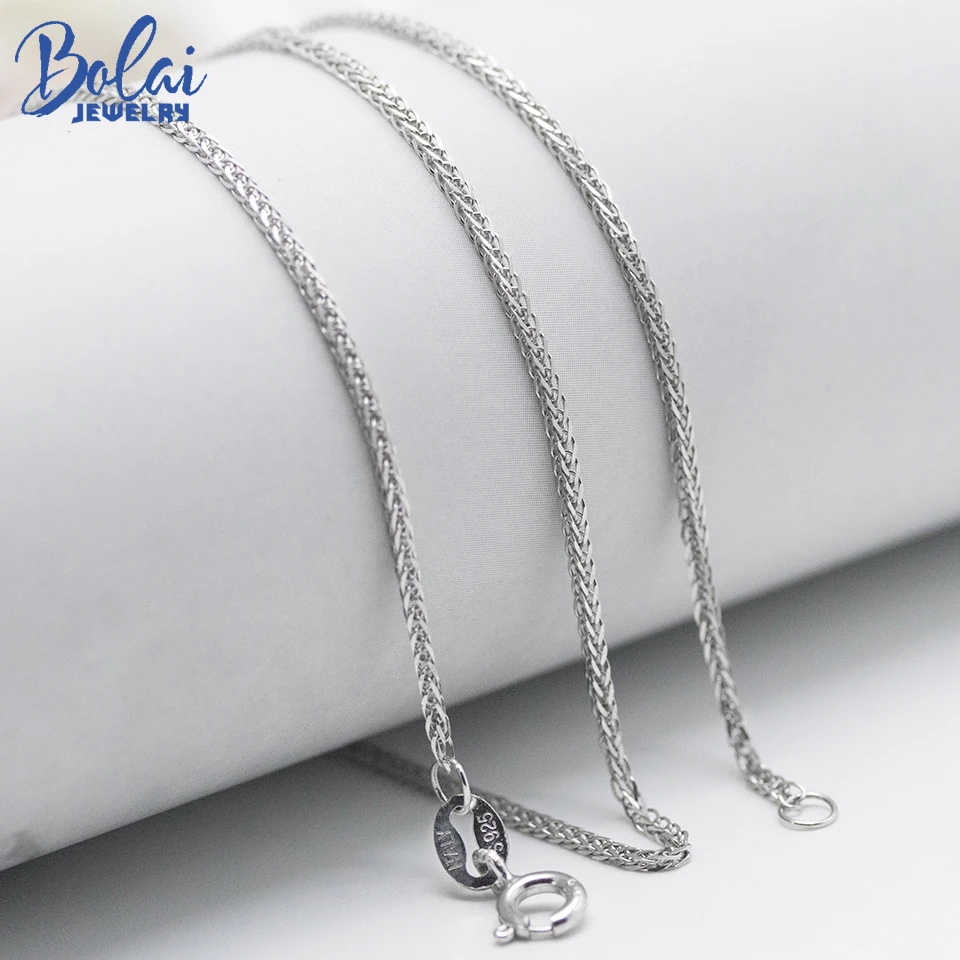 

Bolai Basic Chain 100% 925 Sterling Silver Lobster Clasp Adjustable Necklace 1.5mm Box Chain Fashion Jewelry for Women Girl 18"