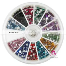 55 Колёса 66000 шт. 3.5 мм цветок 12 Цветов ногтей стразами для Дизайн ногтей