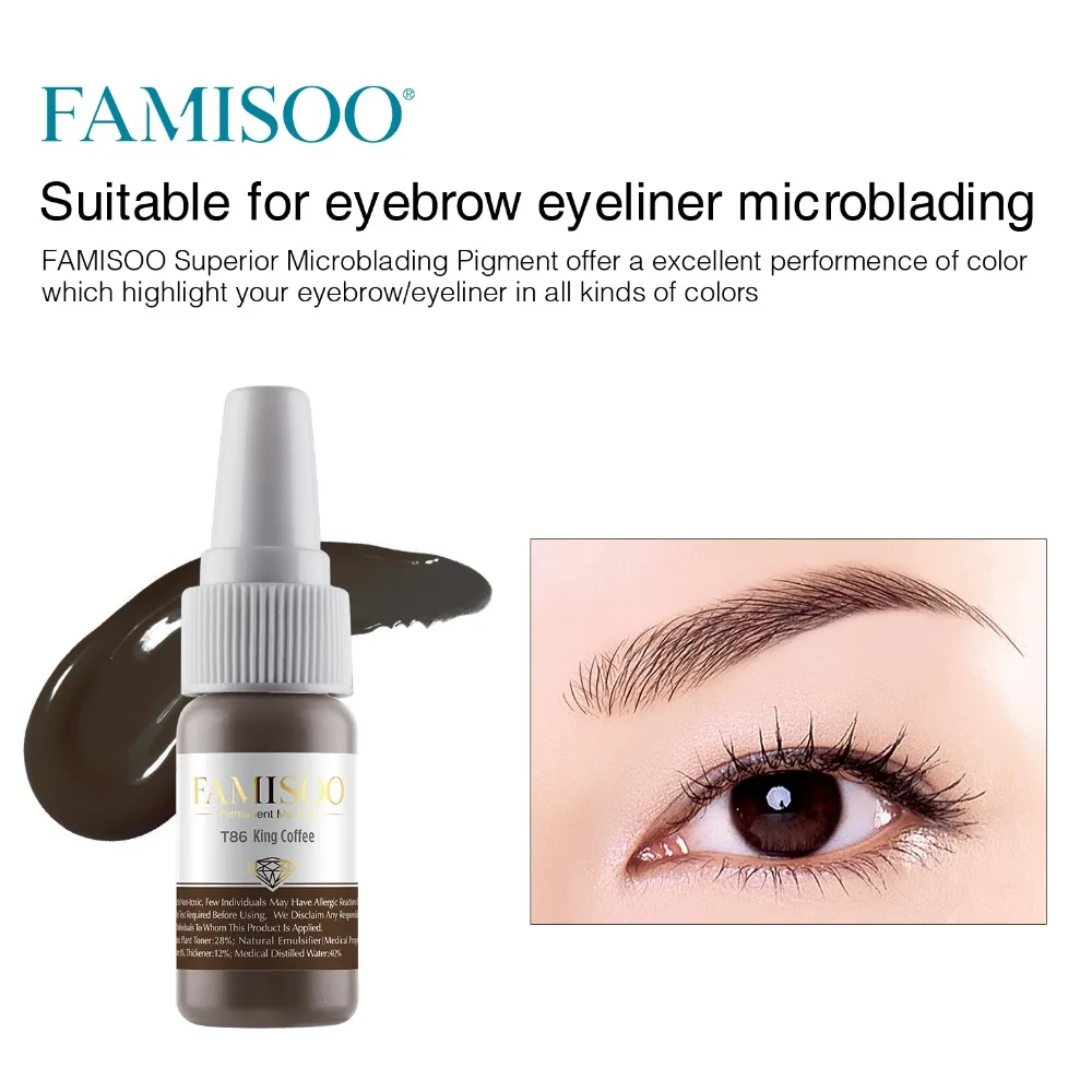 

Famisoo 3pcs Medical Permanent Makeup Pigment Tattoo Ink 15ml Eyebrow Eyeliner Lip Areola Mixed Color Tattoo Machine Supply