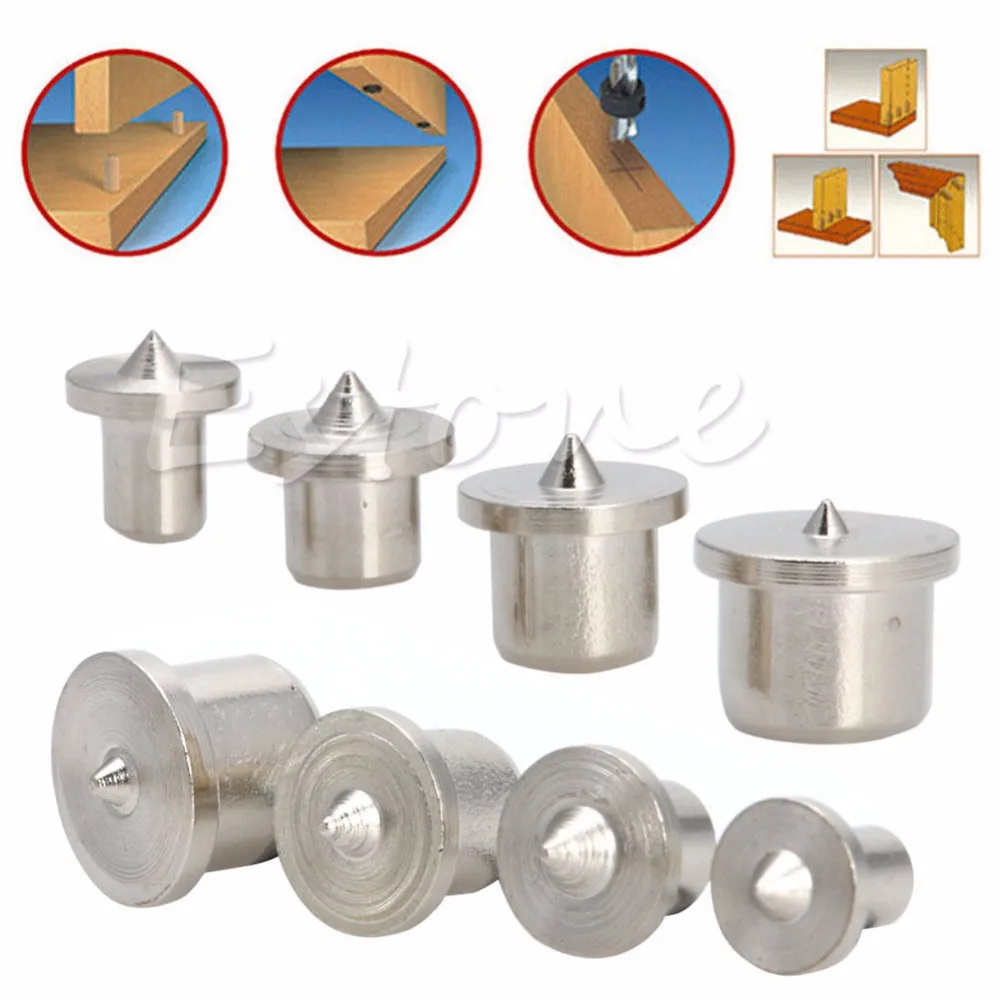 8Pcs/Set Dowel Drill Centre Points Pin Wood 6mm 8mm 10mm 13mm Dowel
