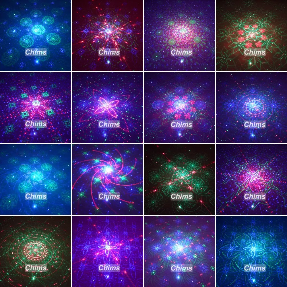 Chims мини лазерные лучи портативный; беспроводной; перезаряжаемый RGB 30 моделей гобо проектором на открытом воздухе располагаться лагерем перемещения Рождество DJ Вечерние