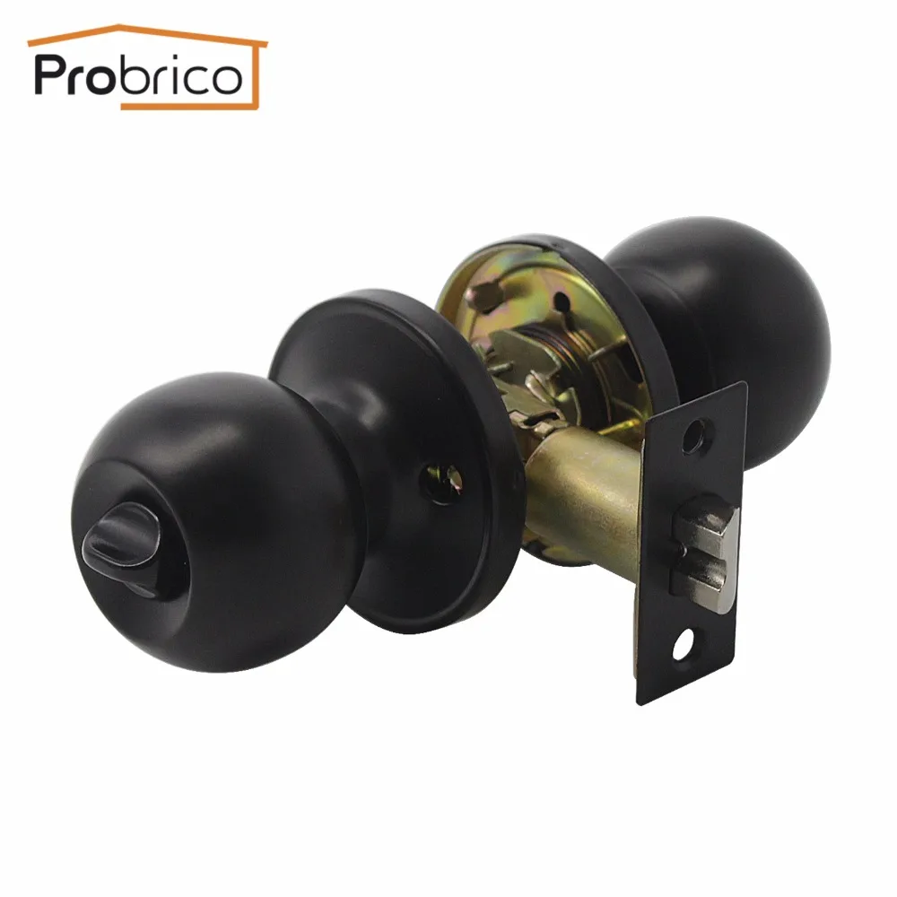 Probrico Stainless Steel Privacy Door Keyless Lock Black Bathroom Probrico Stainless Steel Privacy Door Keyless Lock Black Bathroom Handle Bedroom Dl607bkbk In Handlesets From Home Improvement On