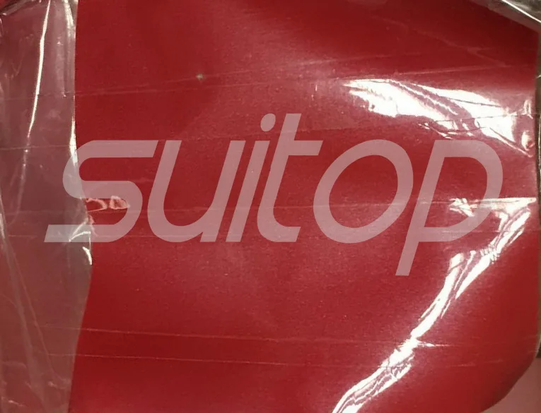 Suitop 0,4 мм латексные резиновые клееные леггинсы с передней молнией брюки - Цвет: Metallic red