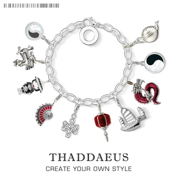 

Chinese Symbol Pendant Charms European Style Fashion Charm Bracelet,925 Sterling Silver Small Fit Europe Bracelets Necklace Club