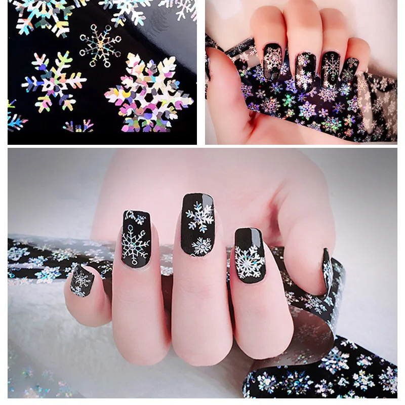 

1 pcs Colors Sliders Nail Design Snowflake Nail Foils Polish Starry Holographic Paper Cool 3d Nail Stickers