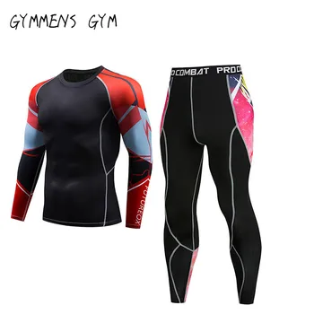 

GYMMENS Men's Sporting Tights Compression for Men Gym Cloth Jogging Running Gym Suits Quickly Drying