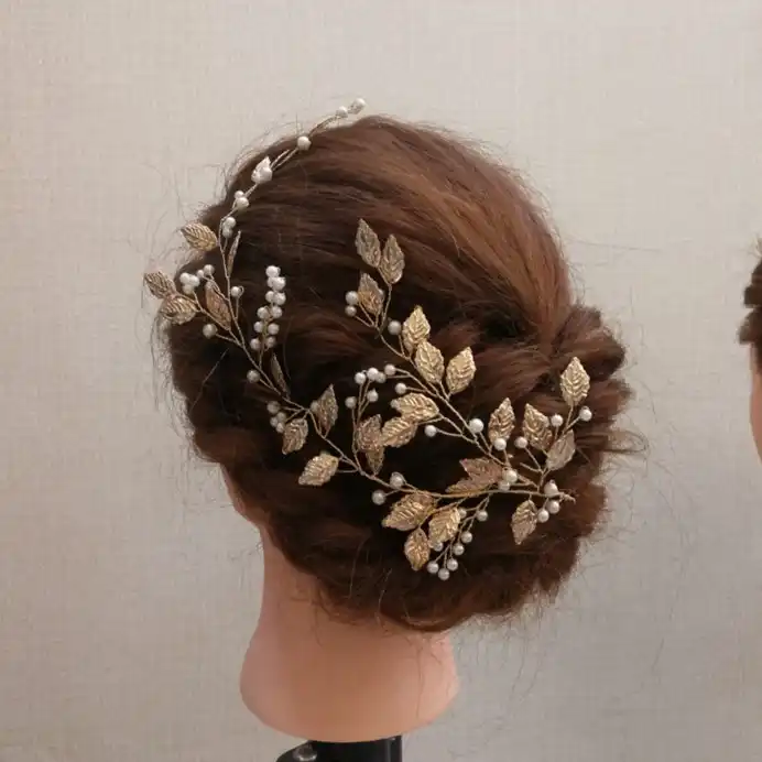 Gold Color Leaf Wedding Hair Accessories Bridal Hair Vine Hairband