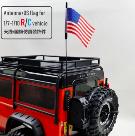 Антенна с американским флагом для 1/7 1/10 RC транспортного средства гусеничного udr