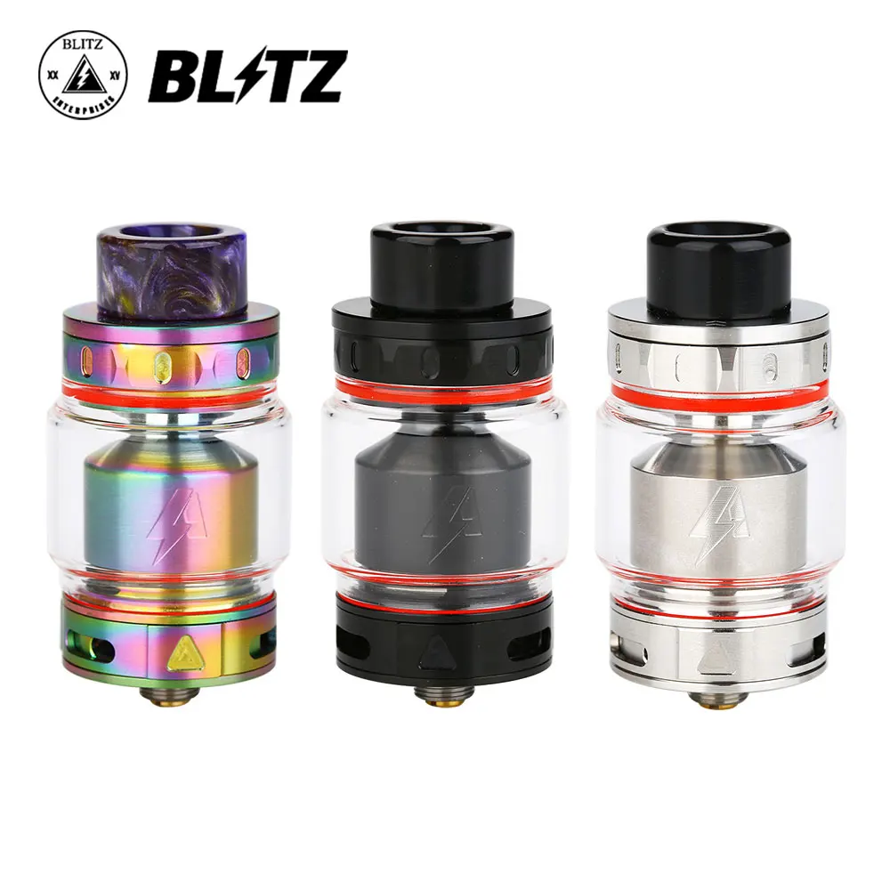 Оригинальный Blitz Intrepid RTA 24,5 мл емкость 3,5 мм защелкивающаяся верхняя крышка и керамическая одинарная/двойная катушка воздуха штекер E-cig Tank