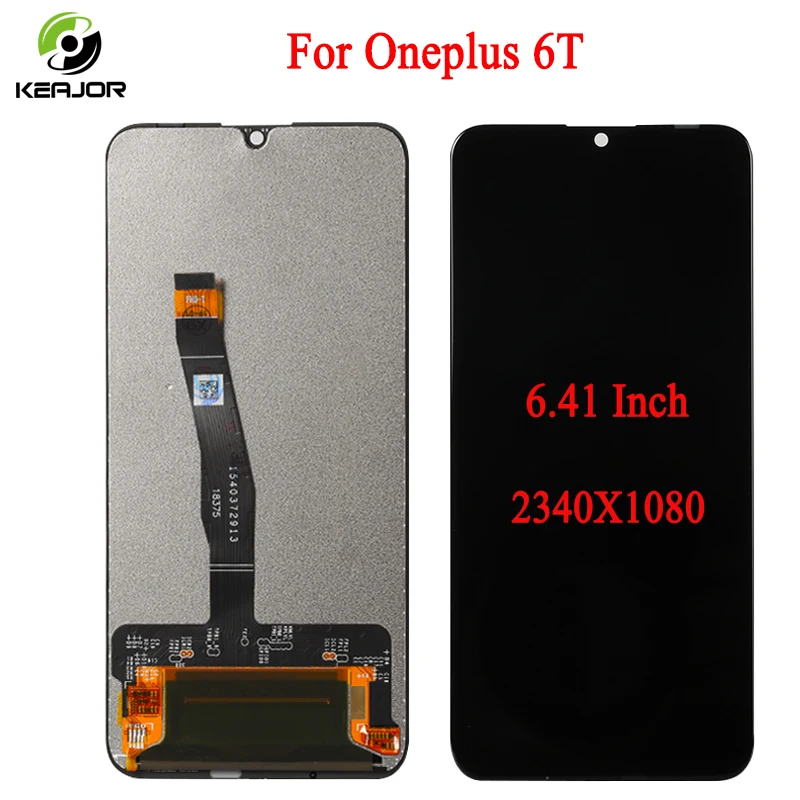 

Keajor Display For Oneplus 6T Lcd Display Touch Screen Digitizer Assembly Replacement Screen For Oneplus 6T Phone Accessories