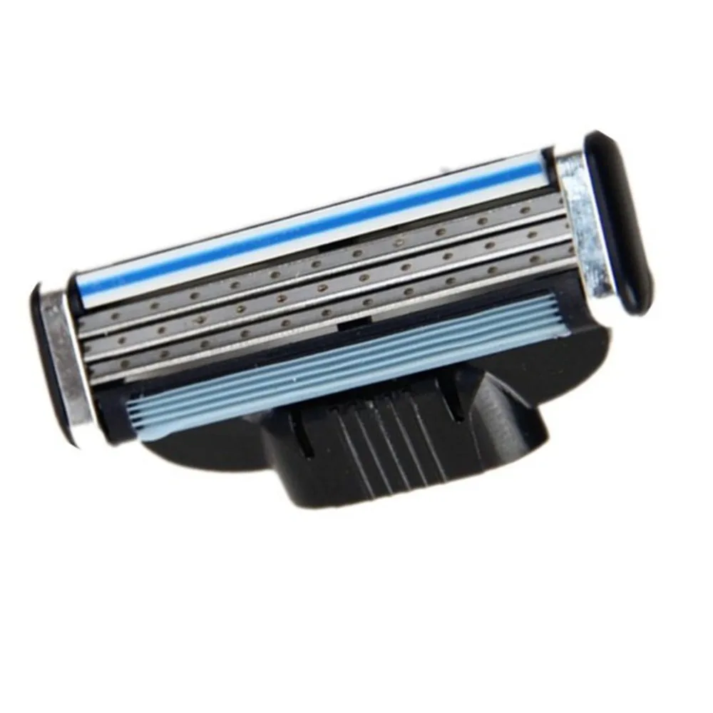 4PCS SET 3 Layers Men Face Shaving Razors Blades Male Manual Razor Blades For Standard Beard 5
