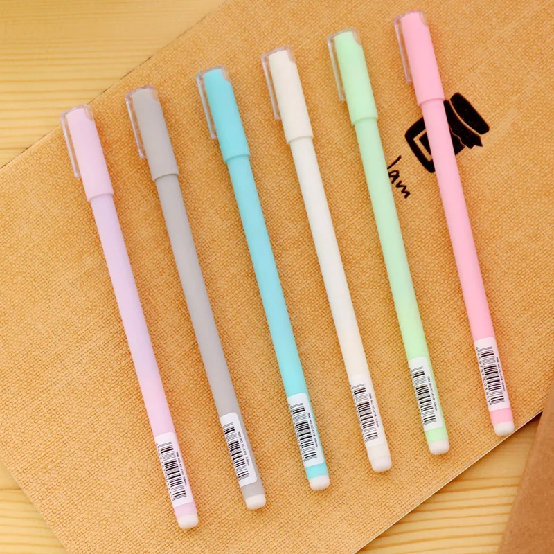 3 шт./лот GENKKY желейного леденцового цвета ручка розовый красивые черные ручки и Канцелярия студентов