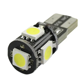 

100pcs car light source 194 168 T10 canbus LED 5smd 5050 5 smd T10 W5W led canbus T10 canbus 5050 error free white lamp bulb