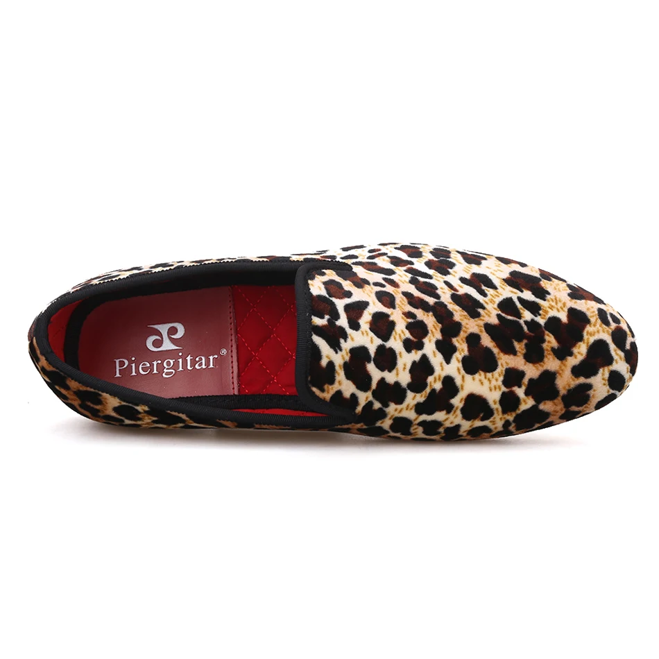 Piergitar/ Новая мода Для мужчин леопардовая обувь из хлопка, ткани британский Для мужчин тапочки под смокинг мужские лоферы Для мужчин на каждый день; большие Размеры