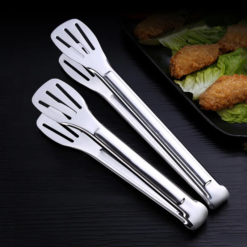 Stainless Steel Kitchen BBQ Tongs Food Buffet Salad Clip Bread Ice Tongs Q Stainless Steel Kitchen BBQ Tongs Food Buffet Salad Clip Bread Ice Tongs Q