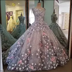 Милое стильное цветочное кружевное бальное платье с кристаллами и кисточками модное вечернее платье