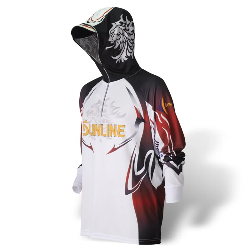 

Sunline 2019 Fishing Clothes Sunscreen Breathable Summer Quick Dry Outdoor Sports Hooded Anti Mosquito Man Fishing Shirt