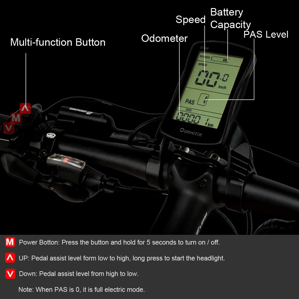 T750Plus складной электрический велосипед, 48В, 10A/14.5A Li-Ion Батарея, 1000W Мощный мотор 5 уровней помощи педалированию Сенсор, Модернизированный вилка