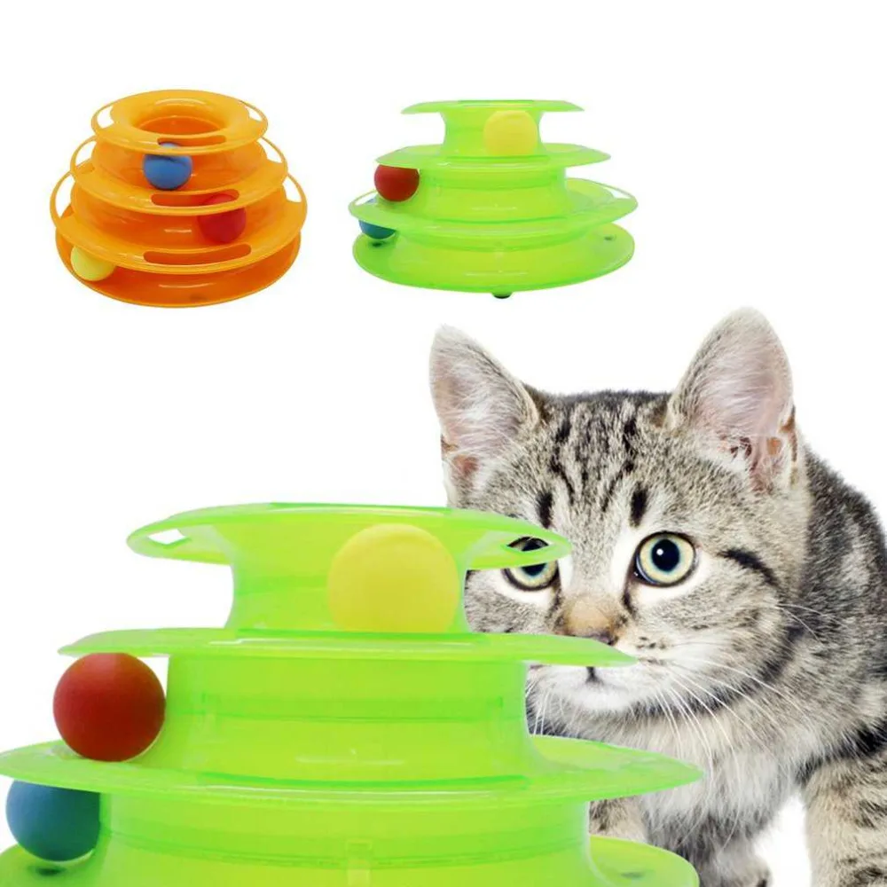 ABS Jouets Pour Animaux Chat Fou Balle Disque D attractions Interactives Plaque Intelligence Triple Play