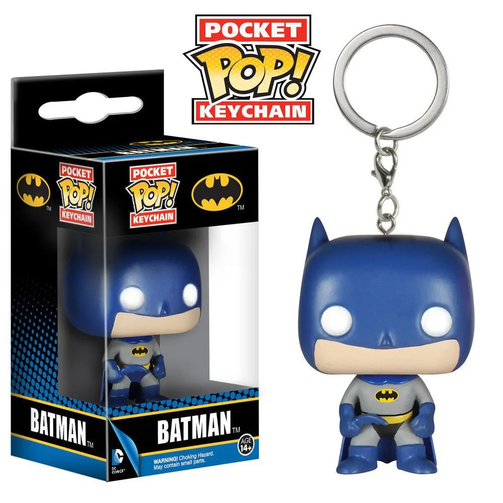 

2017 New Fund Sell Like Hot Cakes 4CM Q Version Batman Action Figure Model Key Chain Small Pendant Ornament Holiday Gifts