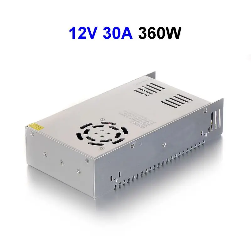 

5pcs DC12V 30A 360W Switching Power Supply Adapter Driver Transformer For 5050 5730 5630 3528 LED Rigid Strip Light