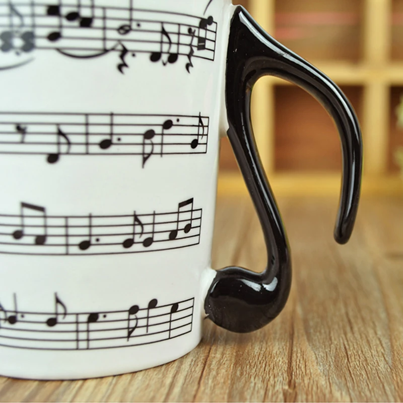 Transhome Creative Coffee Mug Ceramic Mugs And Cups For Tea Milk Cup Music Mug 300ml Travel Coffee Mug For Lover Valentines Gift