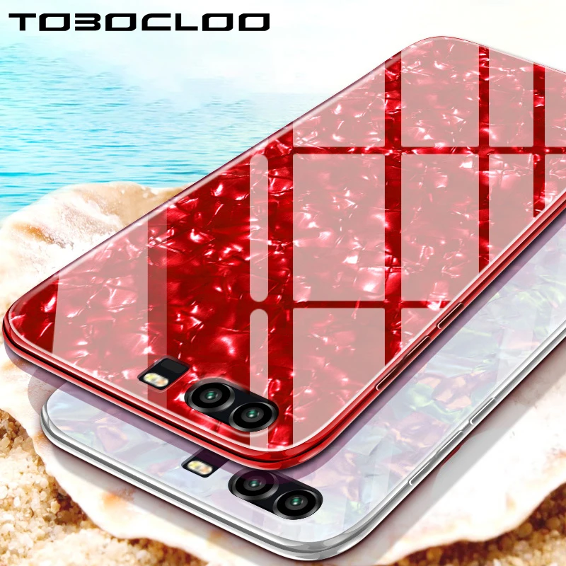 

Tobocloo For Huawei P20 Lite Pro Mate 10 Nova 2 2s Tempered Glass Case Honor 9 10 V10 7X 7C Hard Back Cover Soft Silicone Bumper
