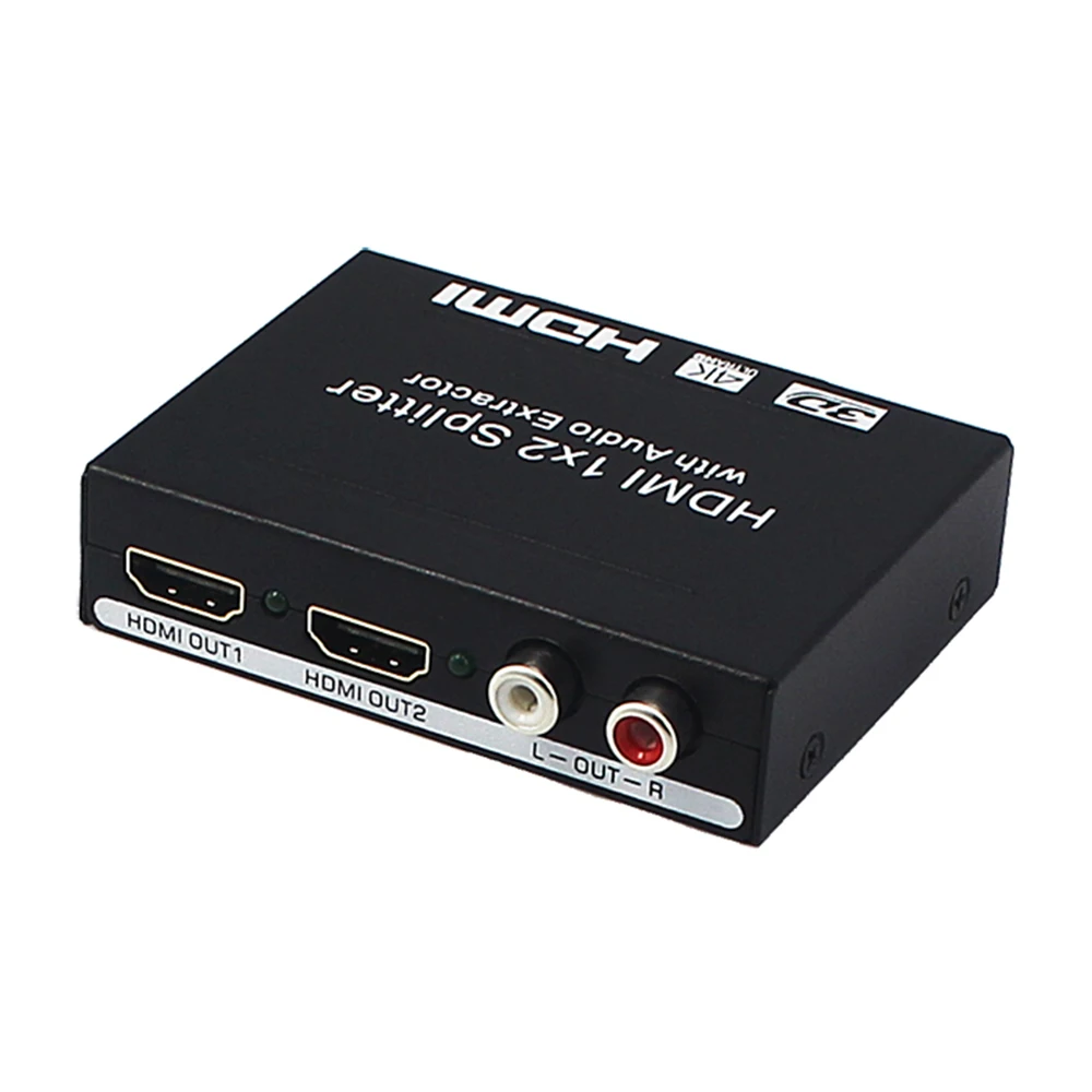 HDMI одна часть два аудио сплиттер 1 в 2 выход 1 часть 2 разветвитель HDMI левый и правый канальный видео конвертер