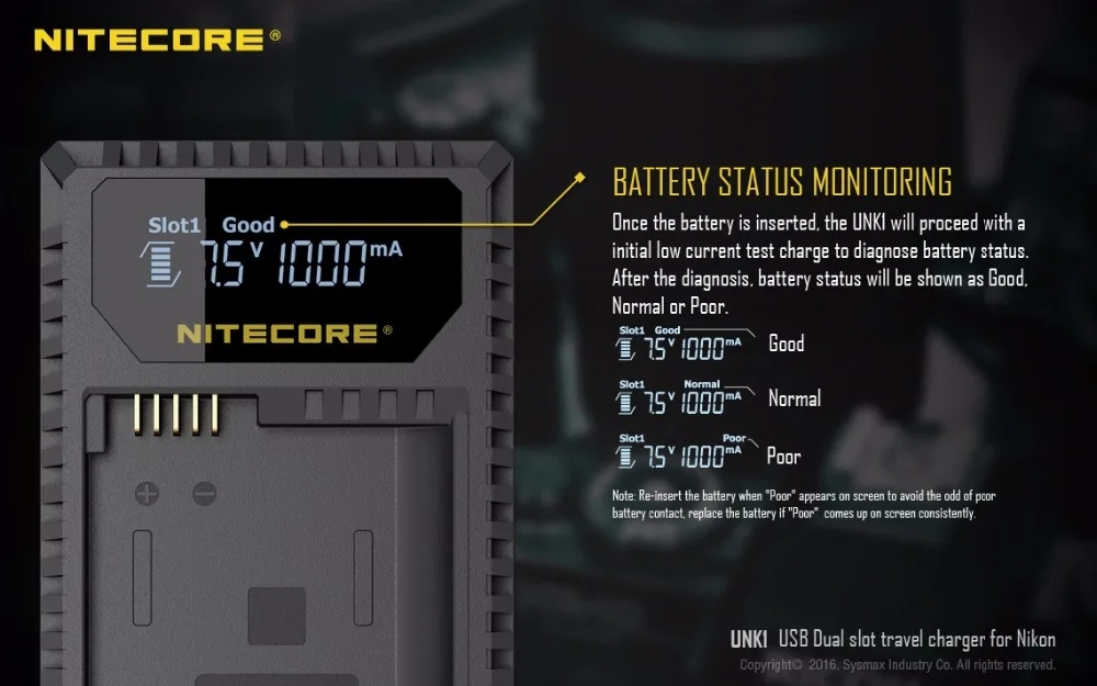Nitecore UNK1 USB двойной слот Зарядное устройство для Nikon Камера Батарея EN-EL14 EN-EL14a EN-EL15 D750 D810 D610 DF D7100 D7000 D5100 D600