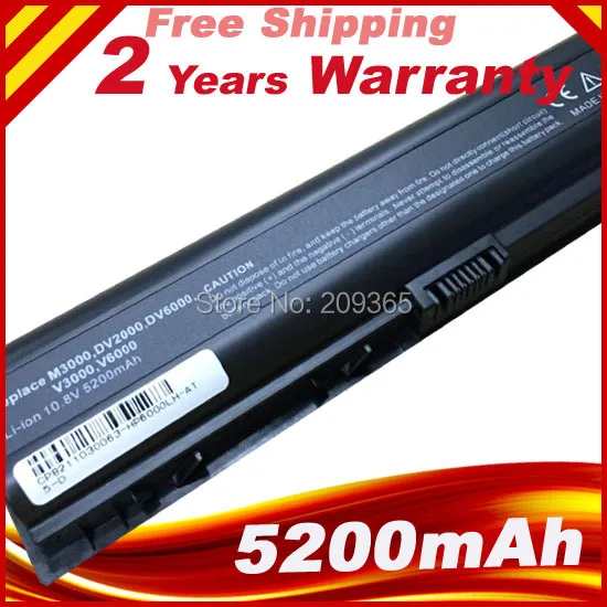 Аккумулятор для ноутбука HP PAVILION DV2000 DV6000 COMPAQ A900 C700 V3000 V6000 DV6100 DV6300 DV6200 DV6400 DV6500 DV6600