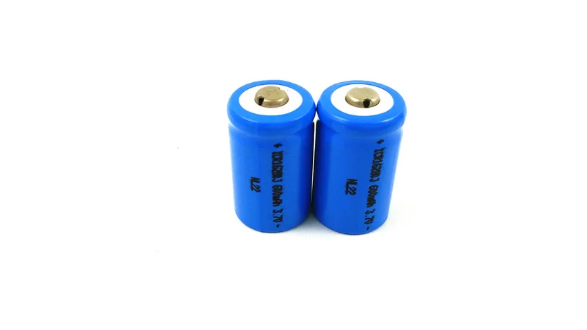 2pcs 3.7v ICR 16280 rechargeable lithium ion battery cell