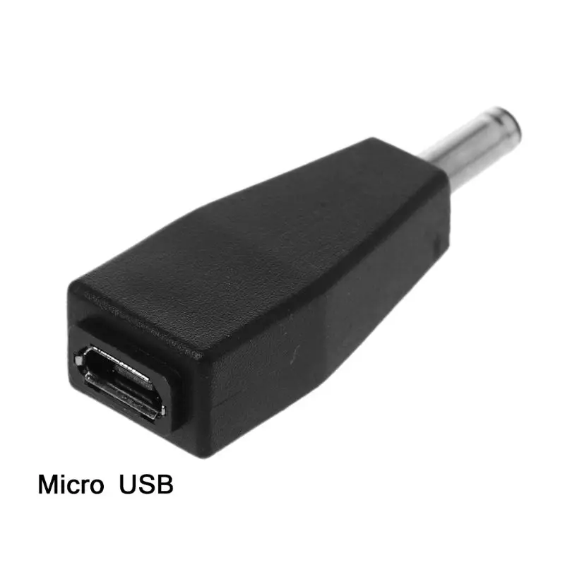 Micro USB мама к DC 3,5x1,35 мм штекер Jack адаптер конвертер Зарядка для usb-хаб светодиодный светильник вентилятор