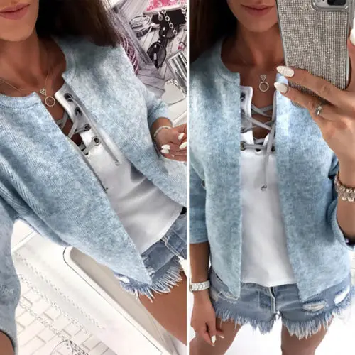 New-Women-Long-Cardigan-Loose-Sweater-Sleeve-Knitted-Outwear-Jacket-Coat