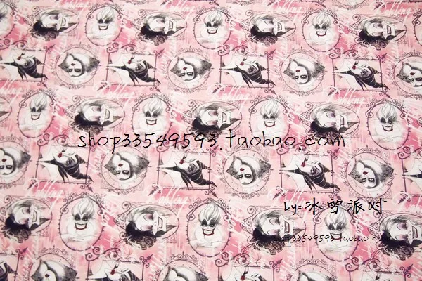 105*50 см, 1 шт., волшебная ткань, хлопок, ткань Telas Patchwork, Disny Wicked, набивная ткань, ведьма, шитье, сделай сам, одежда для стеганого шитья