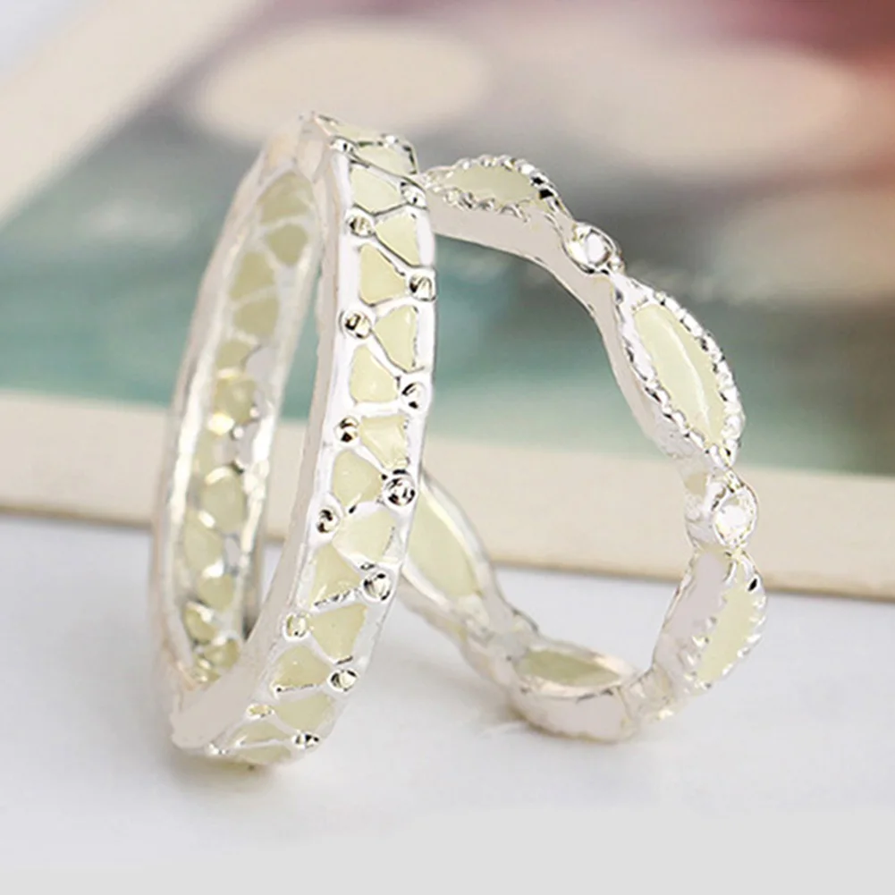 Buy 2017 Wholesale Glow In The Dark Ring Hollow Heart Love Fluorescent Glowing