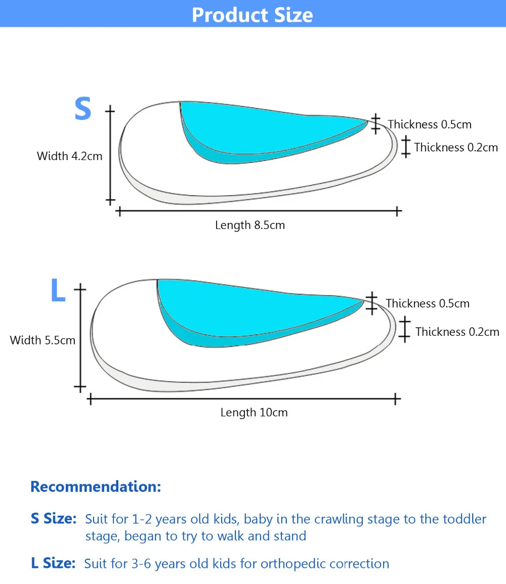Soumit, Детские гелевые ортопедические стельки, ортопедические стельки для детской обуви, корректор стопы, ортопедические подушки, стельки для малышей