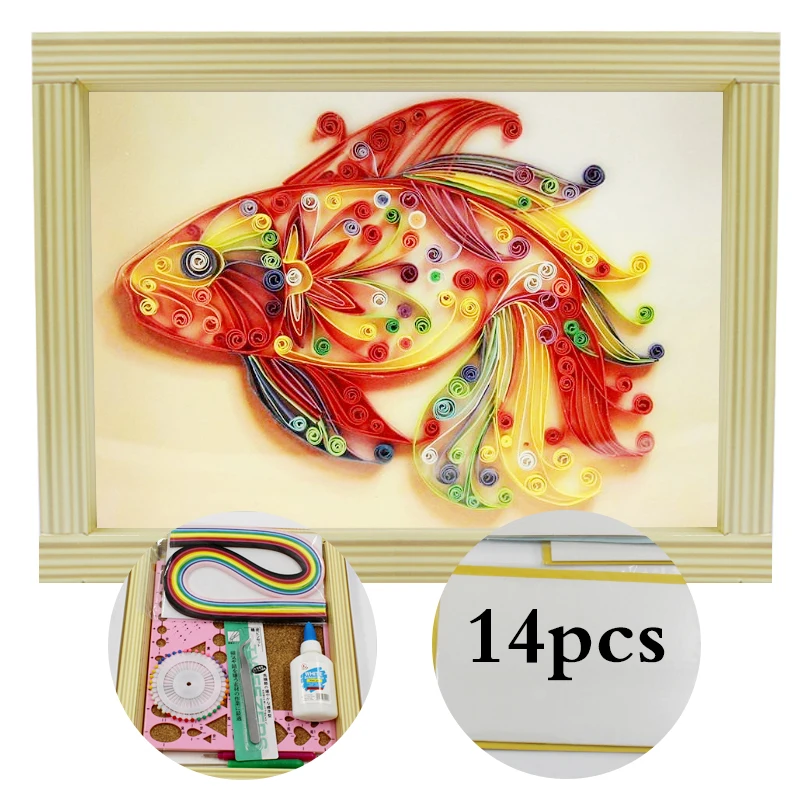 16 colorful Quilling Paper Craft Kits 14Pcs Tool set Rolling Strips DIY