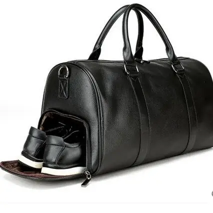 Модная Дорожная сумка из натуральной кожи, повседневные мужские сумки из воловьей кожи, мужская сумка через плечо, вместительная сумка для багажа