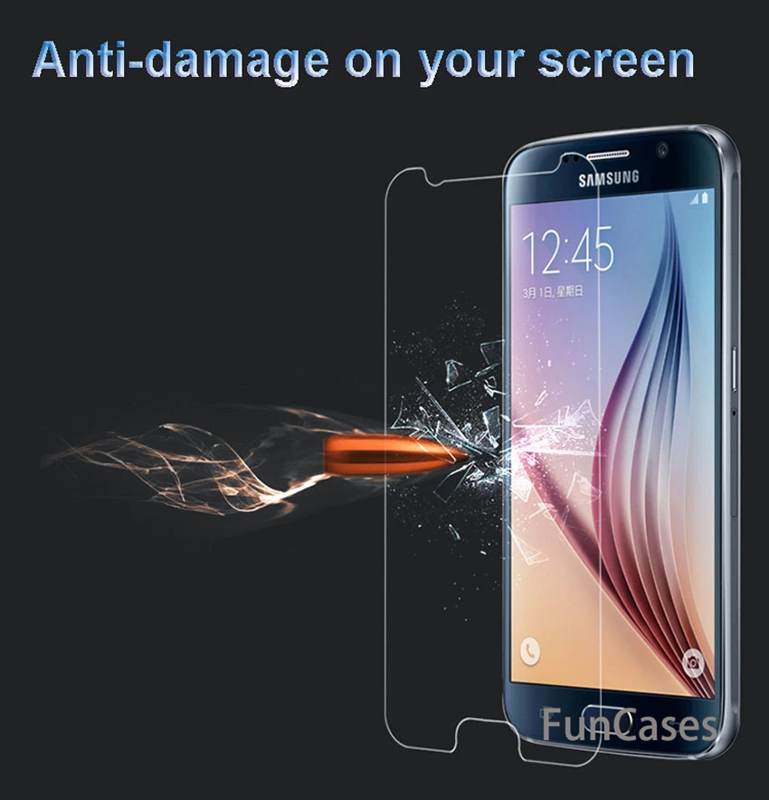 Top 9H Vetro Temperato Per Samsung Galaxy S3 S4 S5 S6 A3 A5 A7 2016 2017 Core Grand Neo Plus J1 Mini J2 J5 J7 Prime Film Case