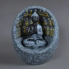 Керамическая имитация мраморная статуя, синяя ладана горелка, статуэтка Будды, курильница, благовония, thurible, буддизм, joss