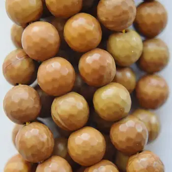 

Natural Faceted Wood Jasper Beads - Round 8 mm Gemstone Beads - Full Strand 15 1/2", 49 beads, A-Quality