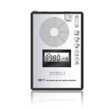 

Best Price Degen DE17 FM Stereo MW SW LCD Radio DSP World Band Receiver Alarm Quarz Clock Radio A0904A