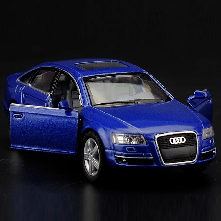 

High Simulation Exquisite Diecasts & Toy Vehicles: KiNSMART Car Styling A6 Luxury Car 1:38 Alloy Diecast Model Pull Back Cars Doors Openable