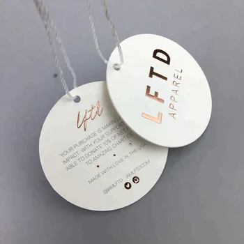 

China High Quality Goil Foil round Paper Tag Small Hang Tag