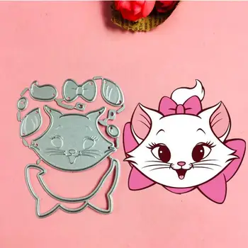 

Lovely Marie Cat Metal Cutting Dies scrapbooking embossing folder suit for sizzix fustella big shot cutting machine