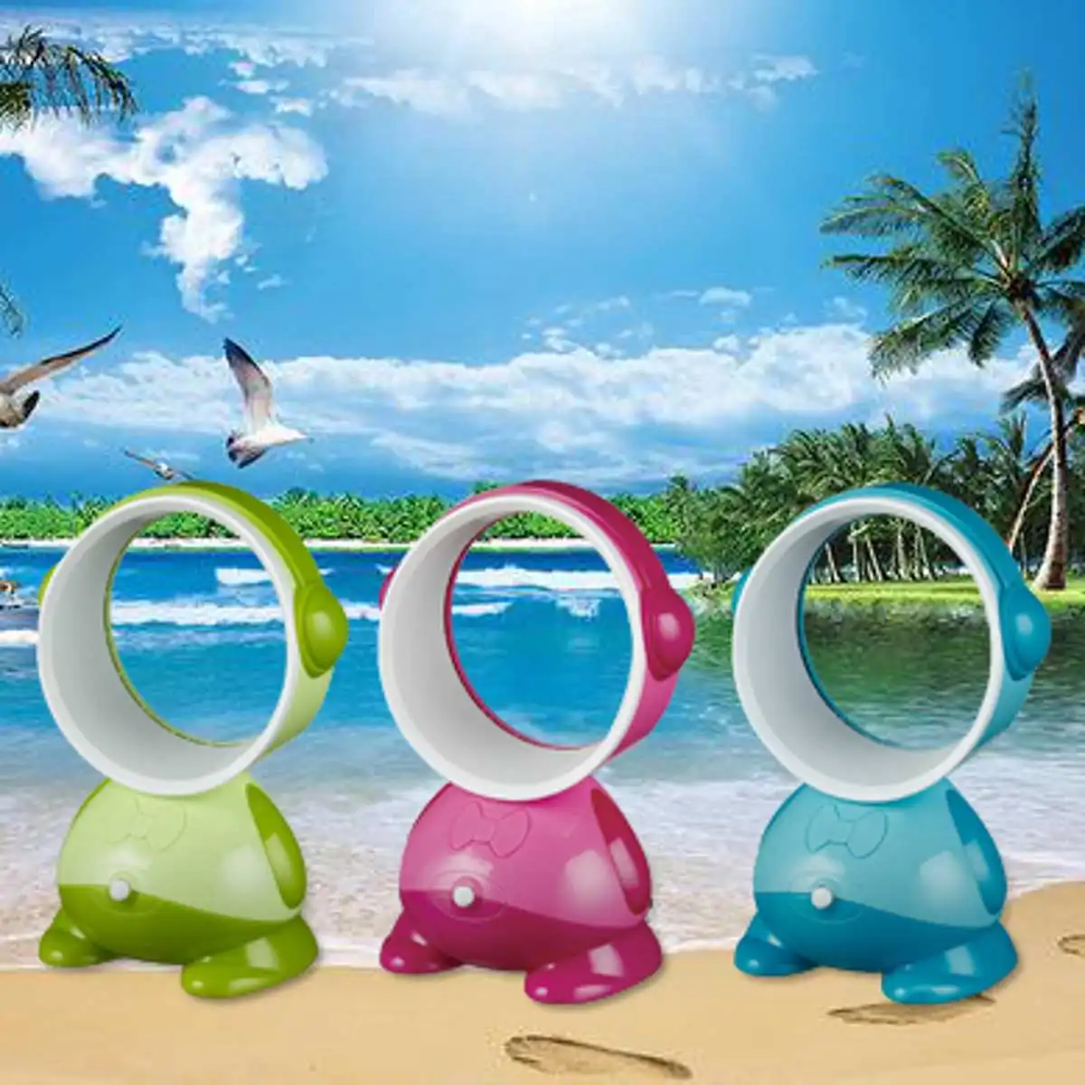 

Fashion Mini Bladeless Fan Sleeping Portable Electric Cooling Air Conditioner Super Quiet Two Speed Air Fans for Home Students