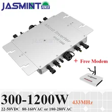 300W — 1200W 22-50VDC 120V or 220VAC MPPT grid tie micro solar inverter with free modem for communication solar invertor